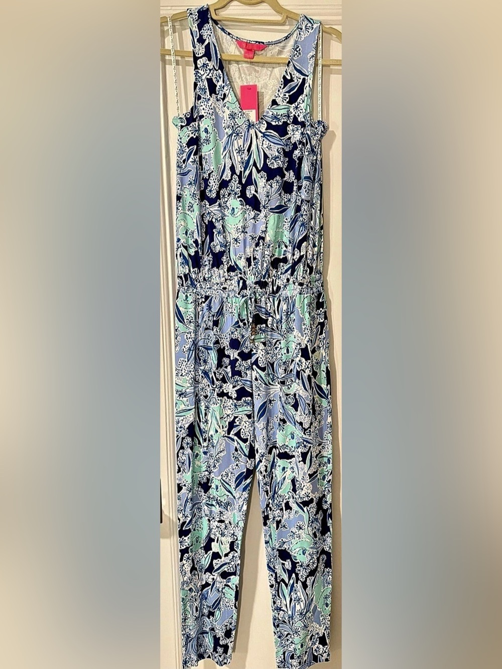 Lilly Pulitzer Paulina Jumpsuit Floral Jumpsuit in Blue & Green Size Small NWT